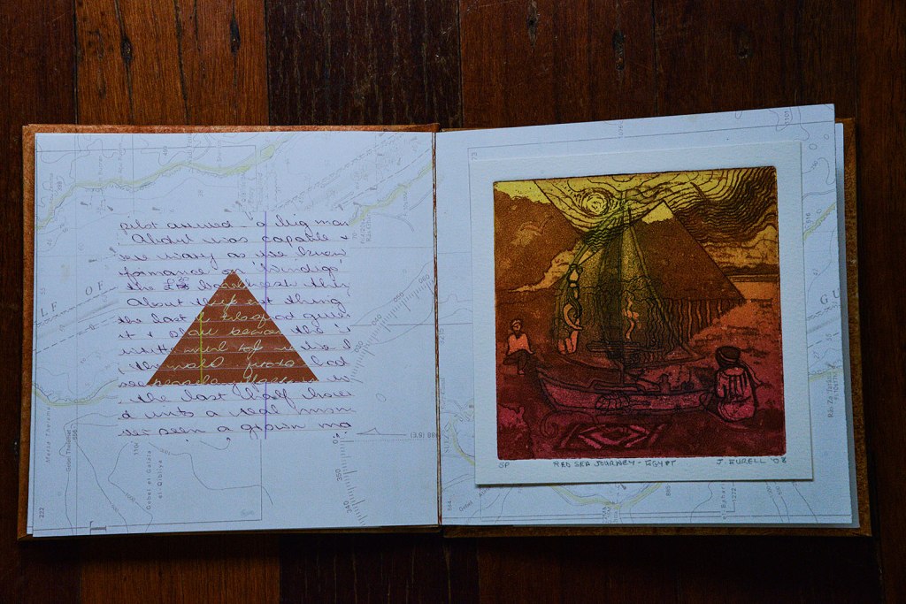 Photo of artist book Sailing up the Red sea